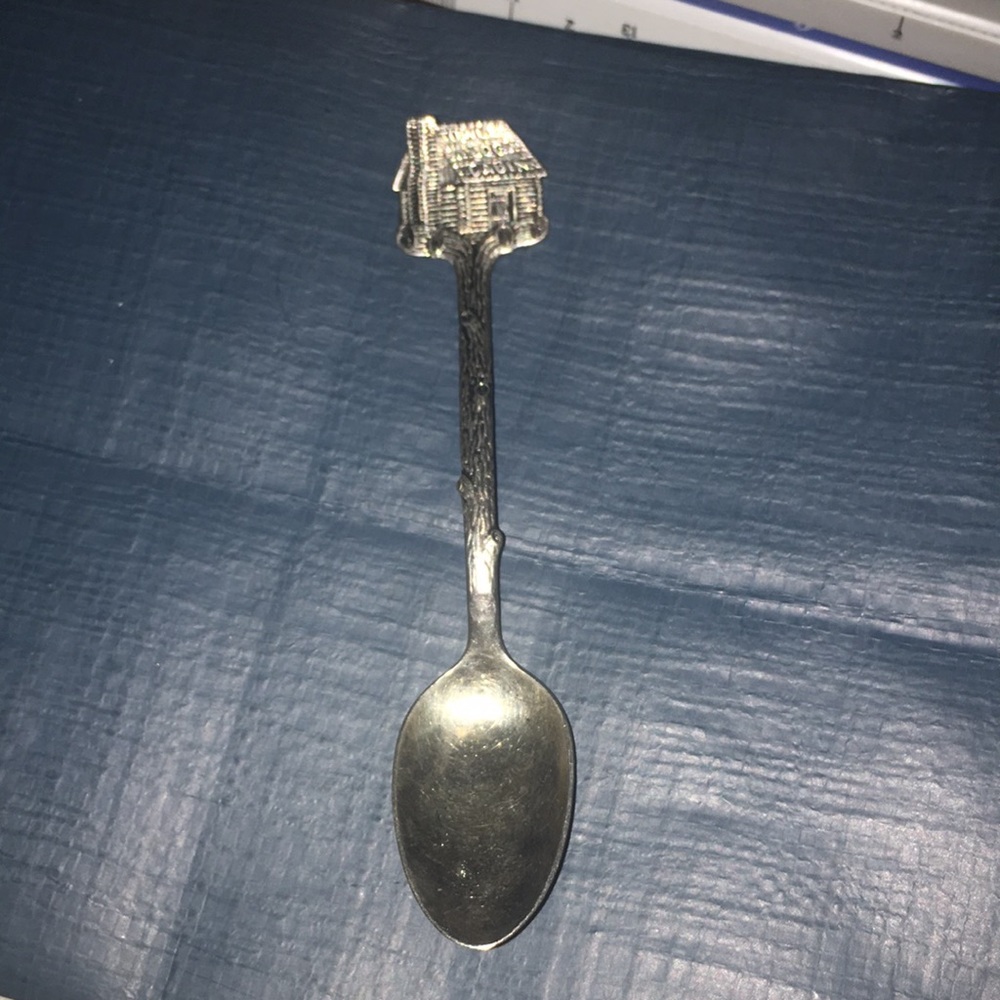 Towels Log Cabin Silverplate spoon- 2 sided